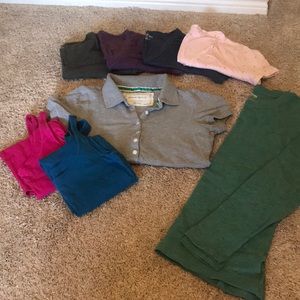 Assorted T’s. No stains or holes, similar fits